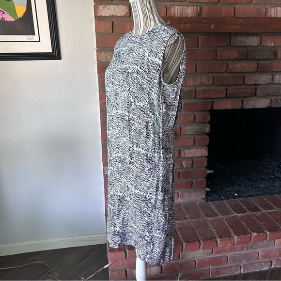 NWT Jigsaw Morning Sky Speckled Tide Dress Black White Sz 6 US - Picture 3 of 6